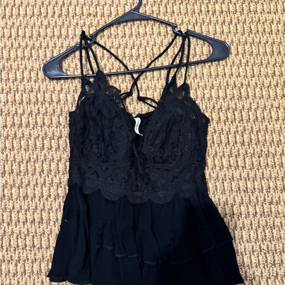 Elegant Black Lace Women’s Top